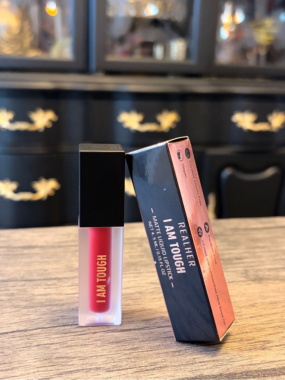 RealHer I Am Tough Matte Liquid Lipstick - Vibrant Red- NIB